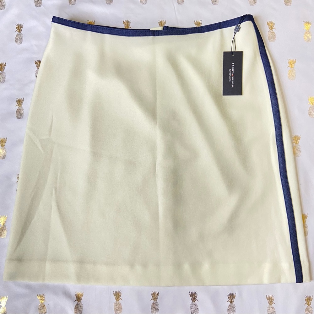 NWT Tommy Hilfiger Suit Stretch White Pencil Skirt